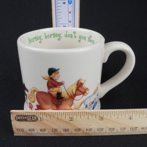 Anderton Pottery Mug Vintage Children's Nursery Rhyme Mug Equestrian Pony Motif - Picture 11 of 11